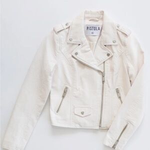 Pistola - Marni Vegan Moto Jacket in Alabaster